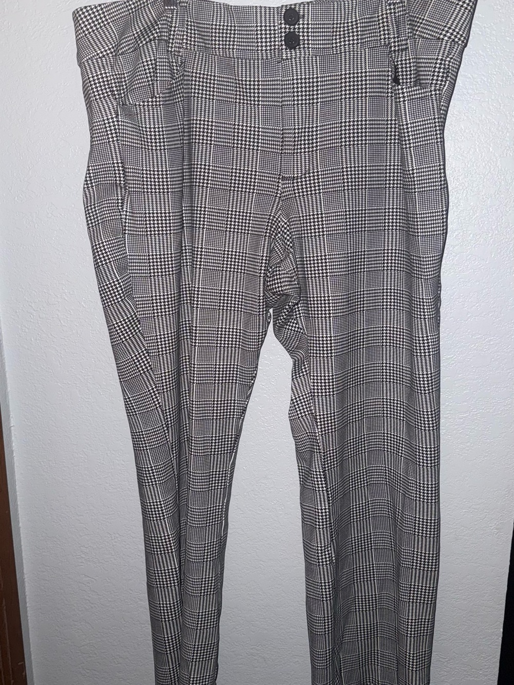 Torrid Women's Plus 24W Black White Plaid Dress Pants Straight Leg Pockets